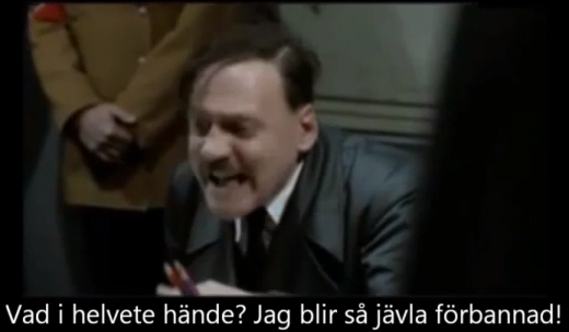 Hitler rasar mot Sveriges upphämtning i VM-kvalet.